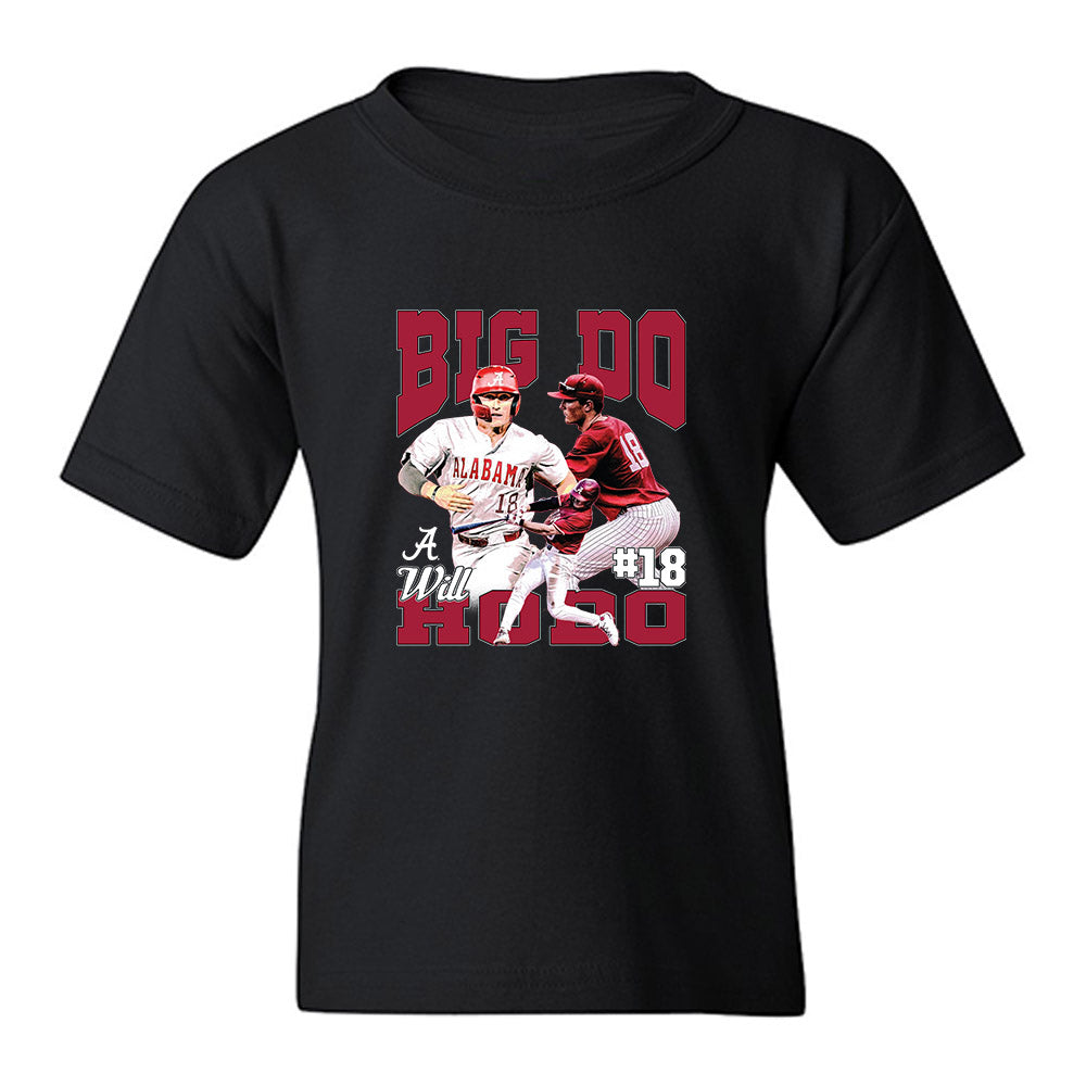Alabama - NCAA Baseball : Will Hodo - Collage Youth T-Shirt-0