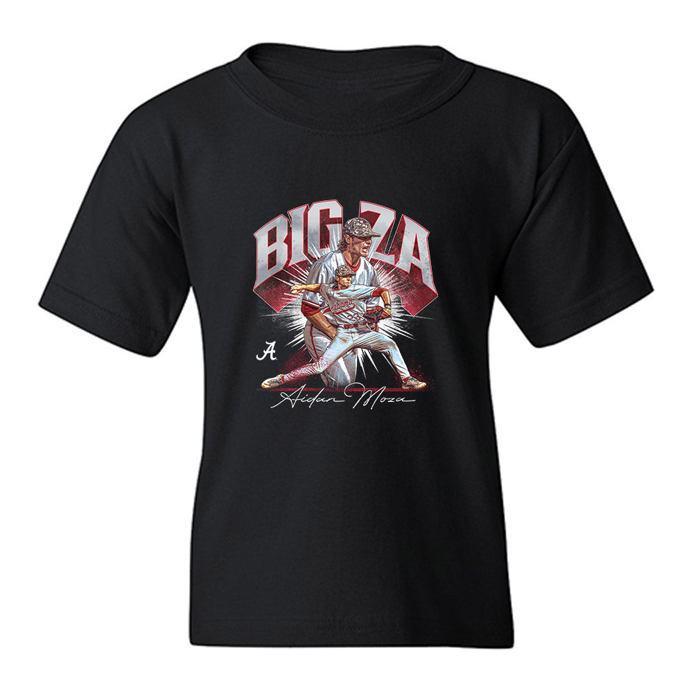 Alabama - NCAA Baseball : Aidan Moza - Player Collage Youth T-Shirt-0