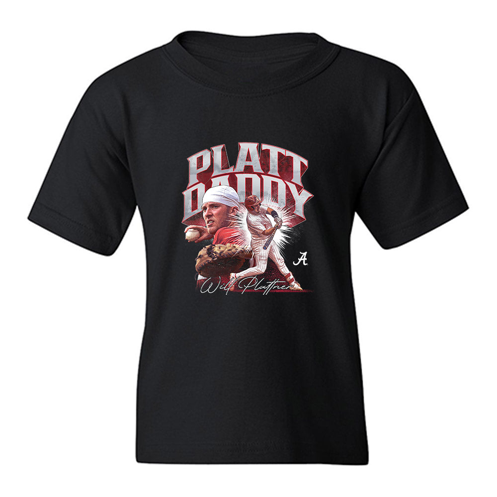 Alabama - NCAA Baseball : Will Plattner - Collage Youth T-Shirt-0