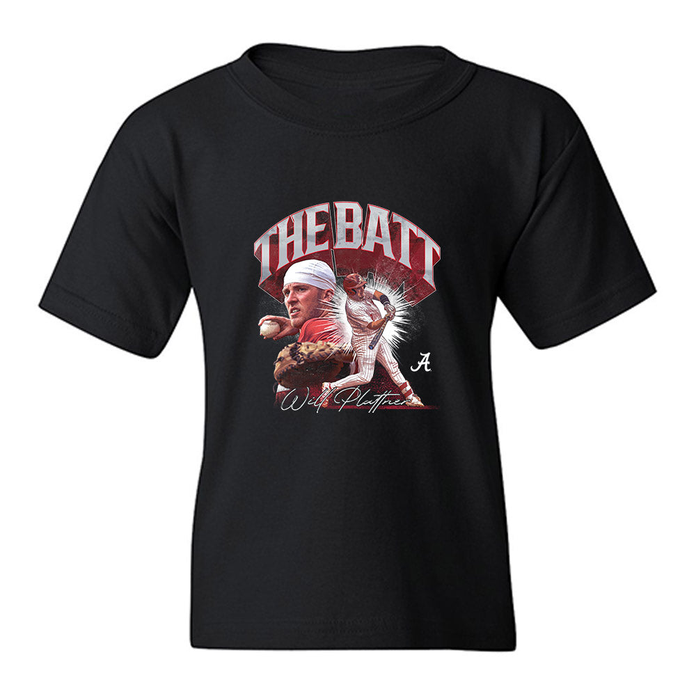 Alabama - NCAA Baseball : Will Plattner - Collage Youth T-Shirt-0