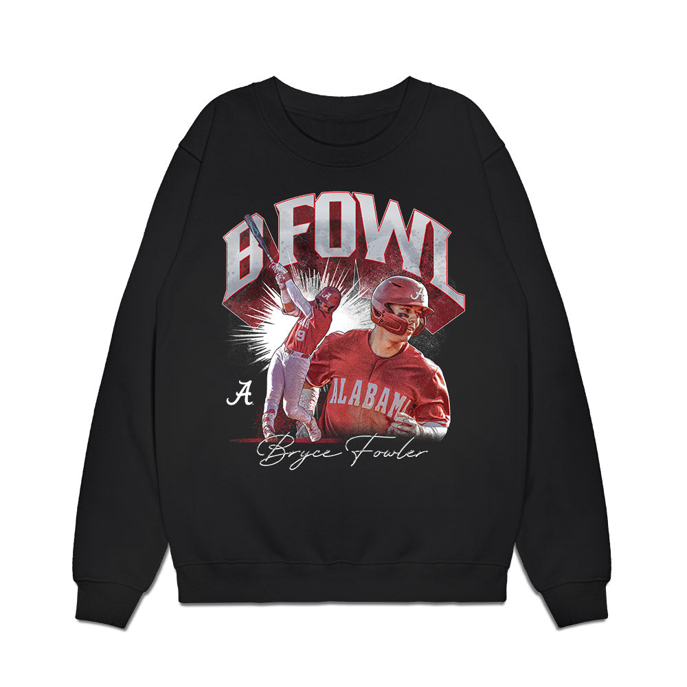 Alabama - NCAA Baseball : Bryce Fowler - Player Collage Premium Crewneck Sweatshirt-0