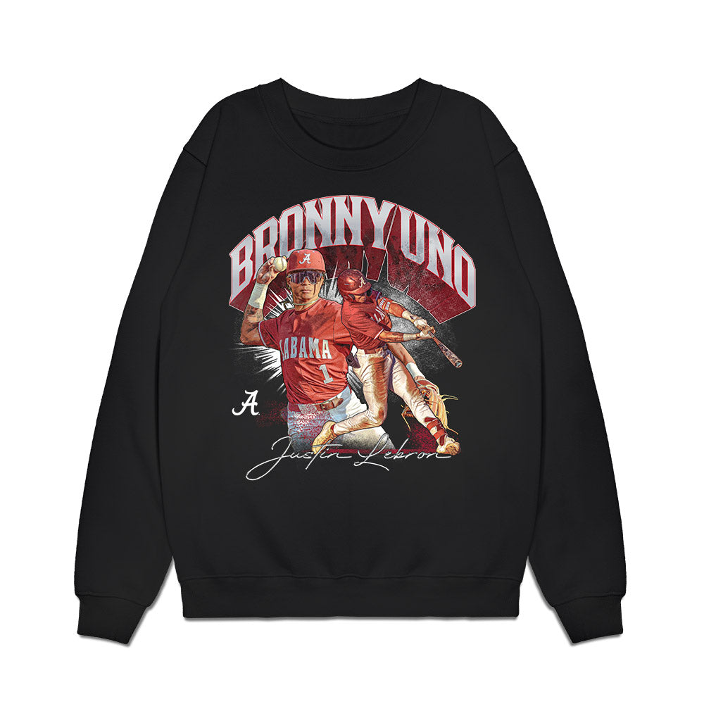 Alabama - NCAA Baseball : Justin Lebron - Collage Premium Crewneck Sweatshirt-0