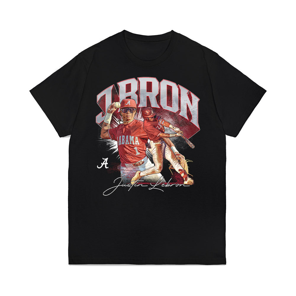 Alabama - NCAA Baseball : Justin Lebron - Player Collage Premium T-Shirt-0