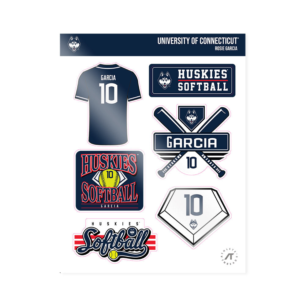 UConn - NCAA Softball : Rosie Garcia - Sticker Sheet-0