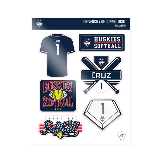 UConn - NCAA Softball : Bella Cruz - Sticker Sheet-0