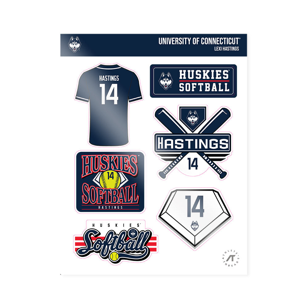 UConn - NCAA Softball : Lexi Hastings - Sticker Sheet-0