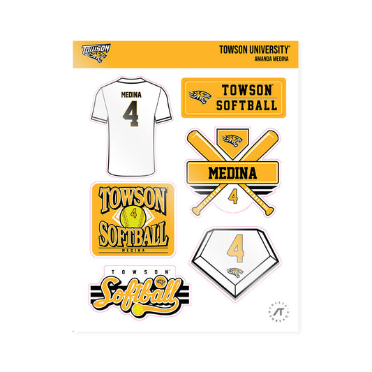Towson - NCAA Softball : Amanda Medina - Sticker Sheet-0