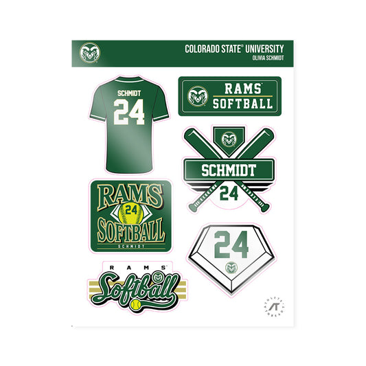 Colorado State - NCAA Softball : Olivia Schmidt - Sticker Sheet-0