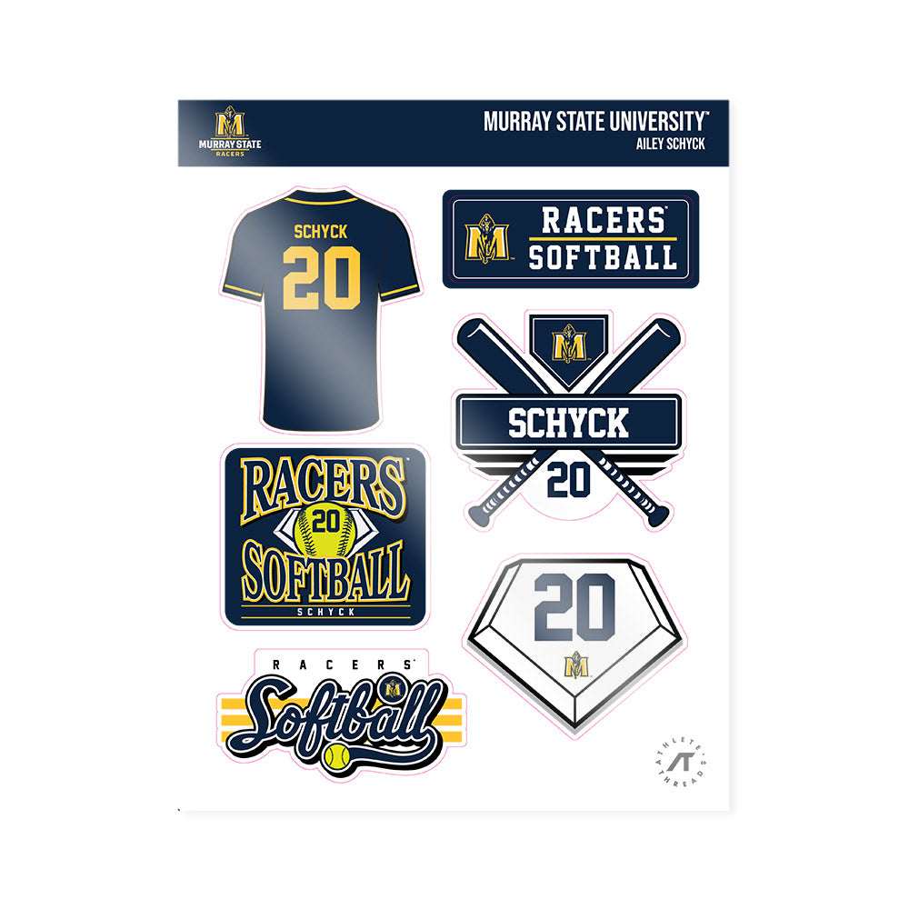 Murray State - NCAA Softball : Ailey Schyck - Sticker Sheet-0