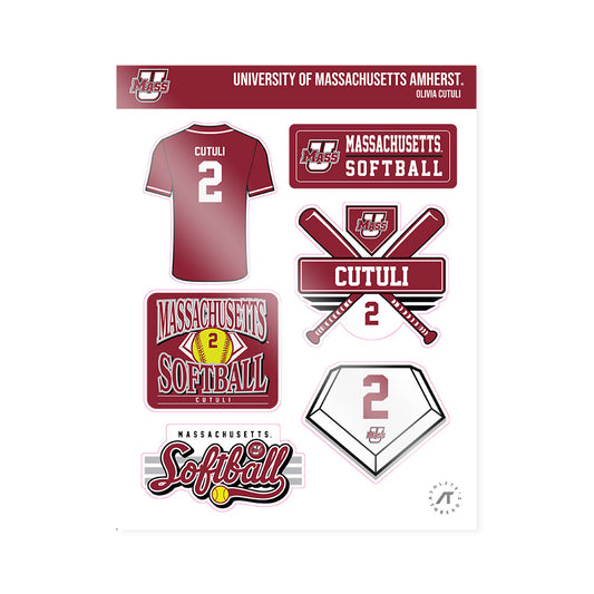 UMass - NCAA Softball : Olivia Cutuli - Sticker Sheet-0