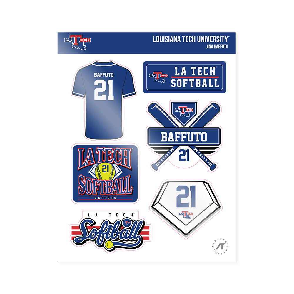 LA Tech - NCAA Softball : Jina Baffuto - Sticker Sheet-0