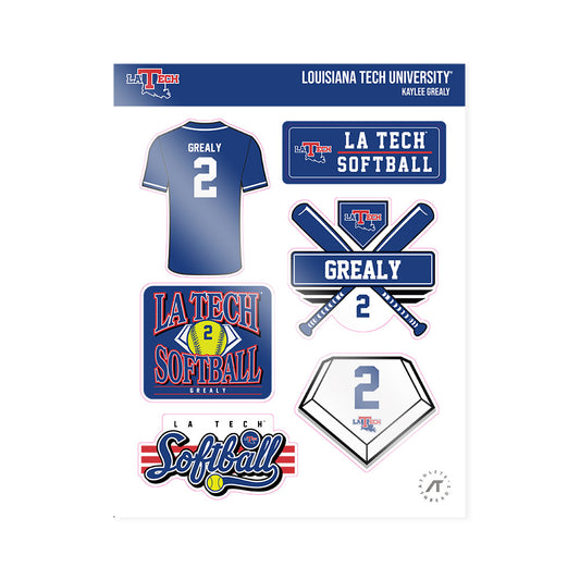 LA Tech - NCAA Softball : Kaylee Grealy - Sticker Sheet-0