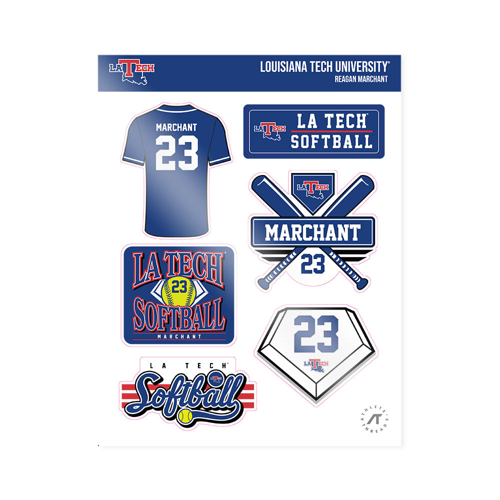 LA Tech - NCAA Softball : Reagan Marchant - Sticker Sheet-0
