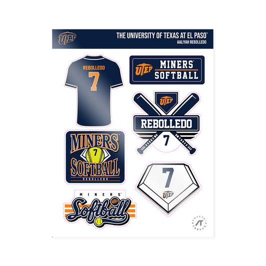 UTEP - NCAA Softball : Aaliyah Rebolledo - Sticker Sheet-0