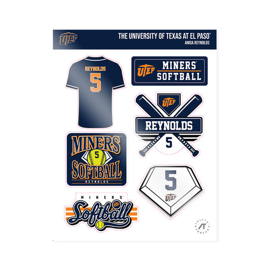 UTEP - NCAA Softball : Anisa Reynolds - Sticker Sheet-0