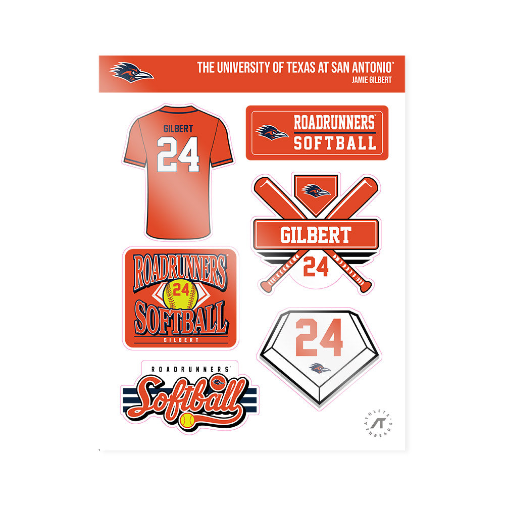 UTSA - NCAA Softball : Jamie Gilbert - Sticker Sheet-0