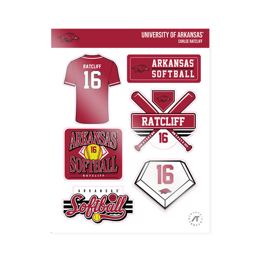 Arkansas - NCAA Softball : Carlee Ratcliff - Sticker Sheet-0
