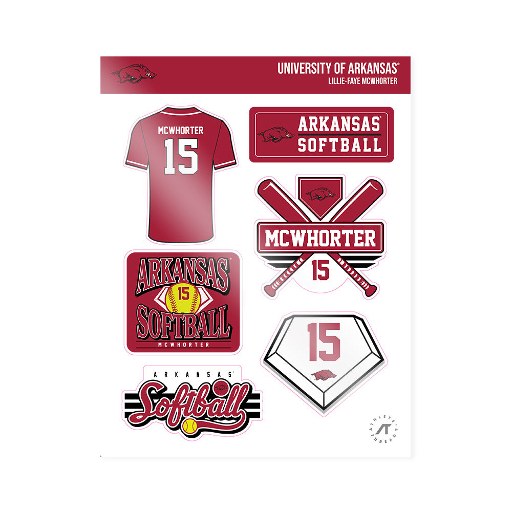 Arkansas - NCAA Softball : Lillie-Faye McWhorter - Sticker Sheet-0