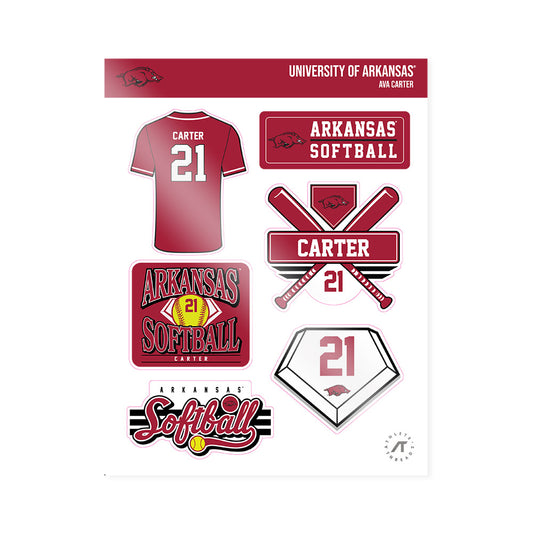 Arkansas - NCAA Softball : Ava Carter - Sticker Sheet-0