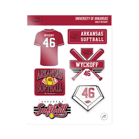 Arkansas - NCAA Softball : Kailey Wyckoff - Sticker Sheet-0