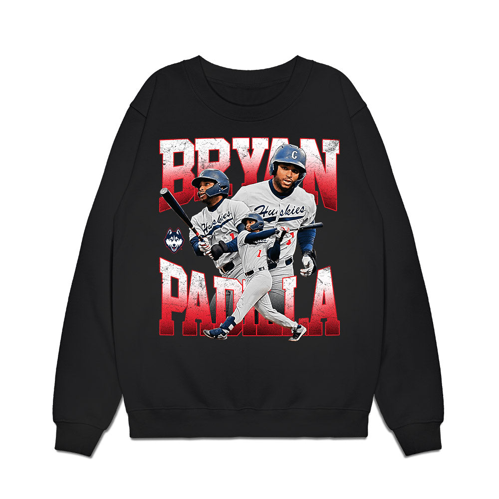 UConn - NCAA Baseball : Bryan Padilla - Collage Premium Crewneck Sweatshirt-0
