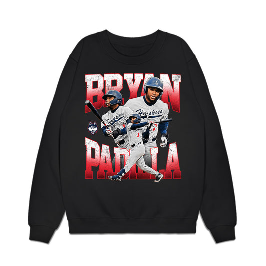 UConn - NCAA Baseball : Bryan Padilla - Collage Premium Crewneck Sweatshirt-0