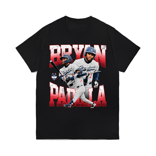 UConn - NCAA Baseball : Bryan Padilla - Collage Comfort Colors T-Shirt-0