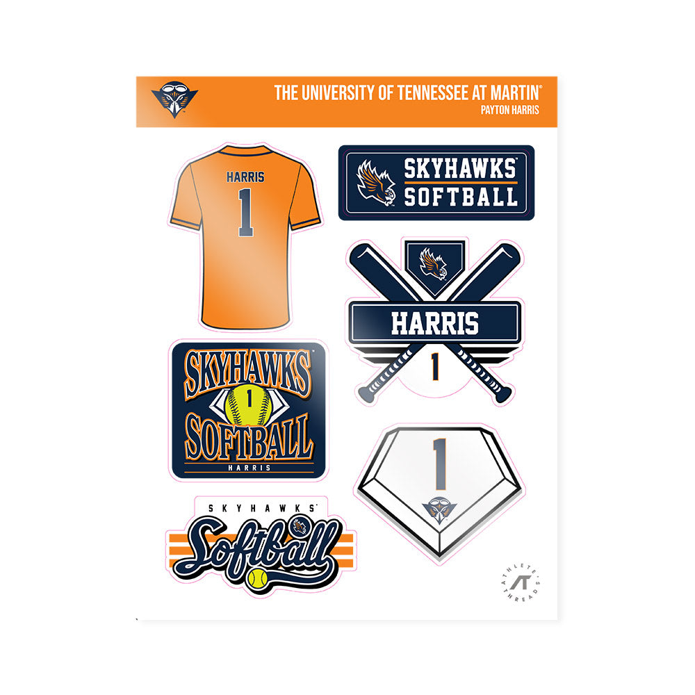 UT Martin - NCAA Softball : Payton Harris - Sticker Sheet-0