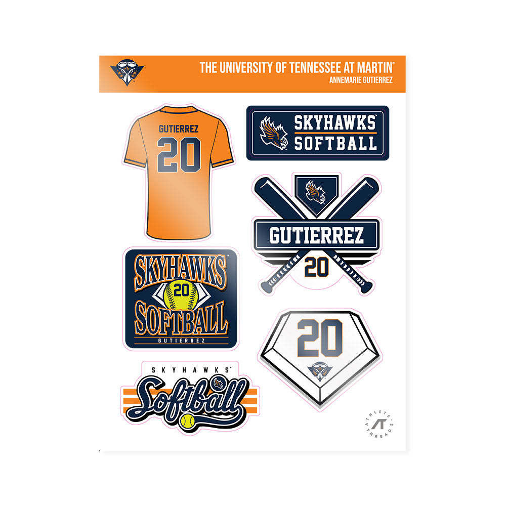UT Martin - NCAA Softball : Annemarie Gutierrez - Sticker Sheet-0
