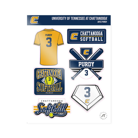 UTC - NCAA Softball : jayce purdy - Sticker Sheet-0