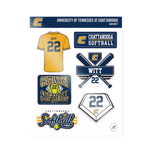 UTC - NCAA Softball : sara witt - Sticker Sheet-0