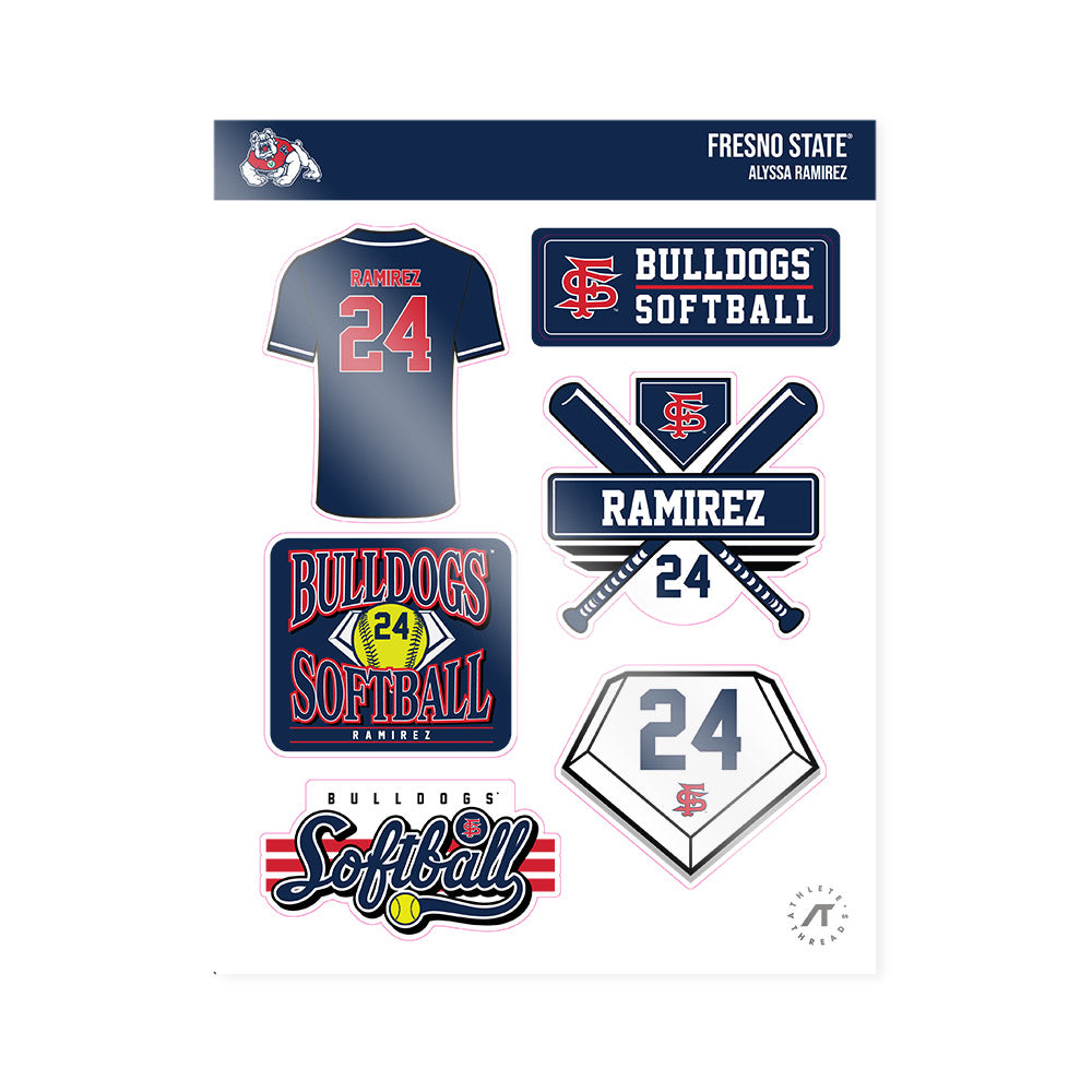 Fresno State - NCAA Softball : Alyssa Ramirez - Sticker Sheet-0