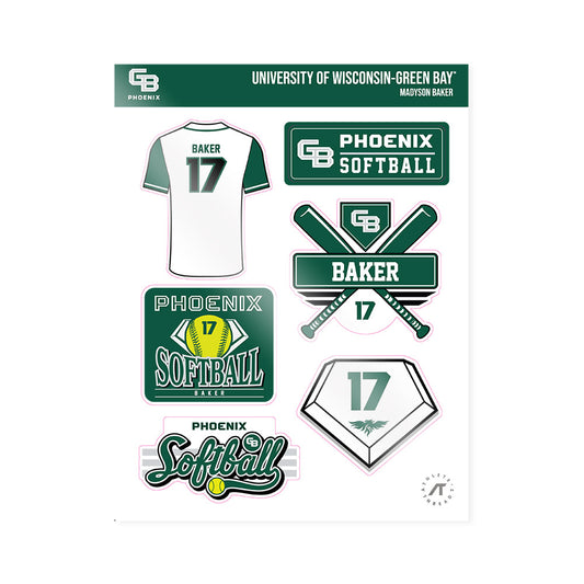 UW Green Bay - NCAA Softball : Madyson Baker - Sticker Sheet-0