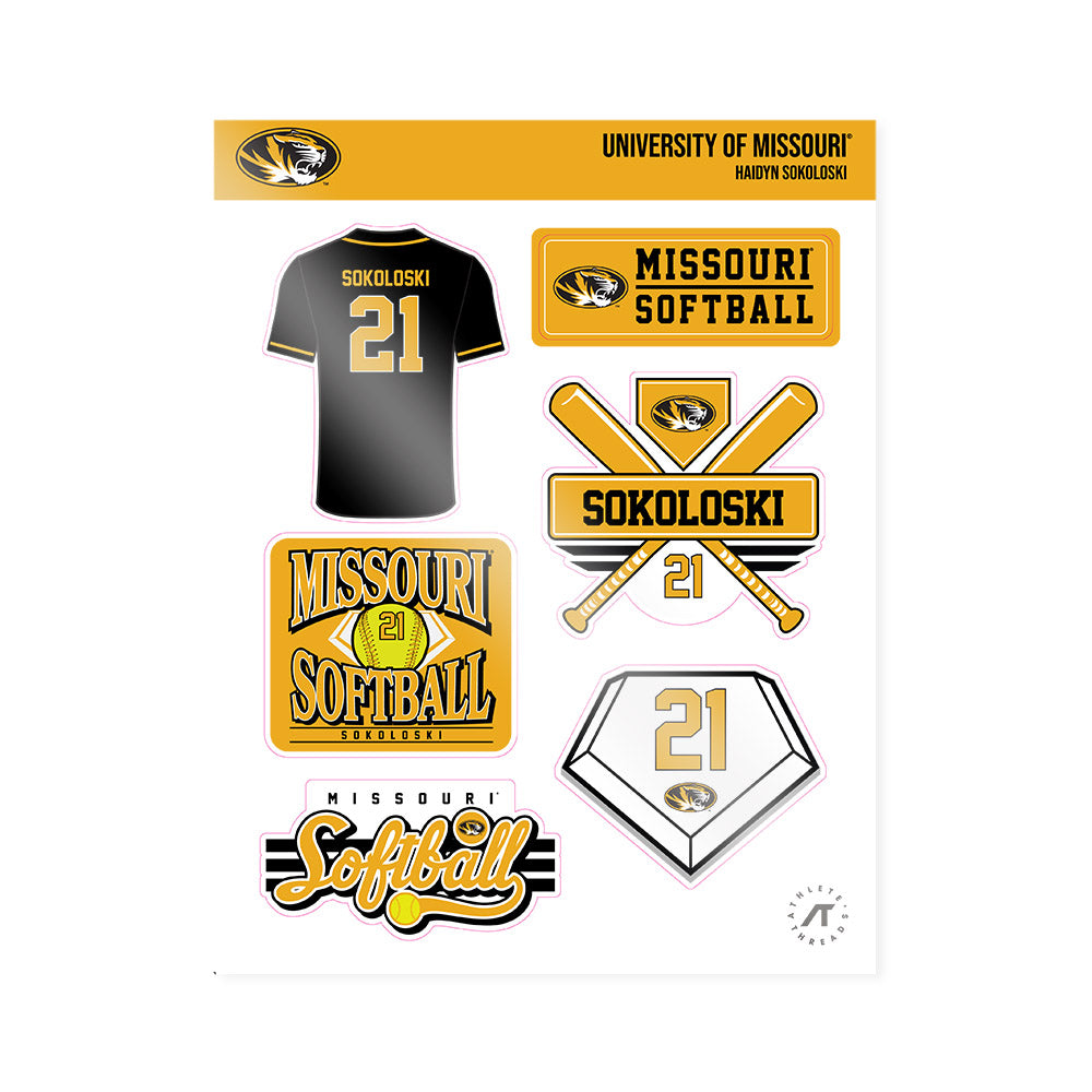 Missouri - NCAA Softball : Haidyn Sokoloski - Sticker Sheet-0