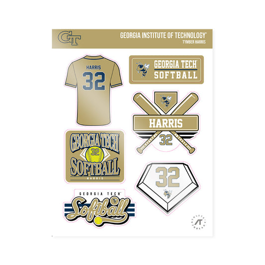 Georgia Tech - NCAA Softball : Tymber Harris - Sticker Sheet-0