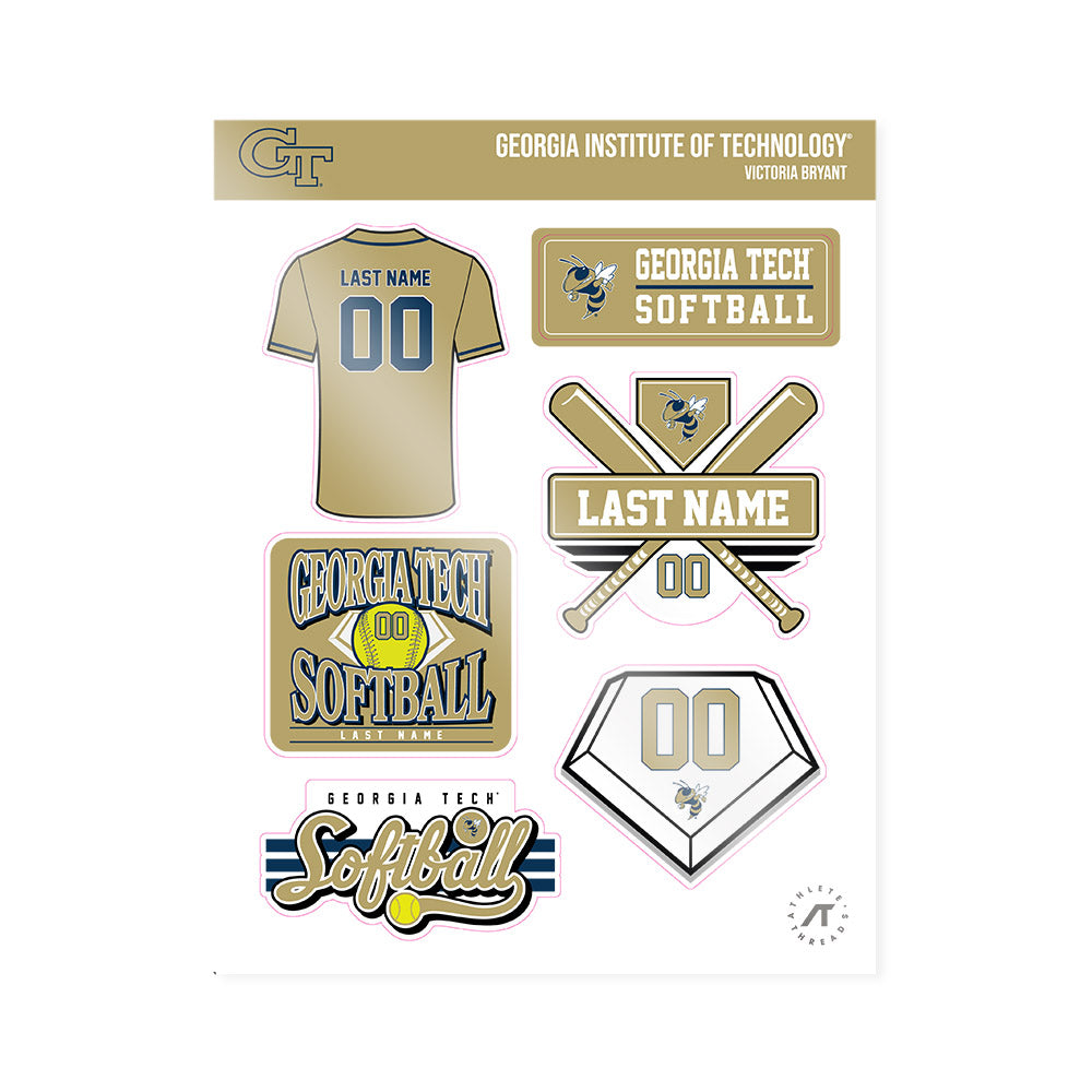 Georgia Tech - NCAA Softball : Victoria Bryant - Sticker Sheet-0