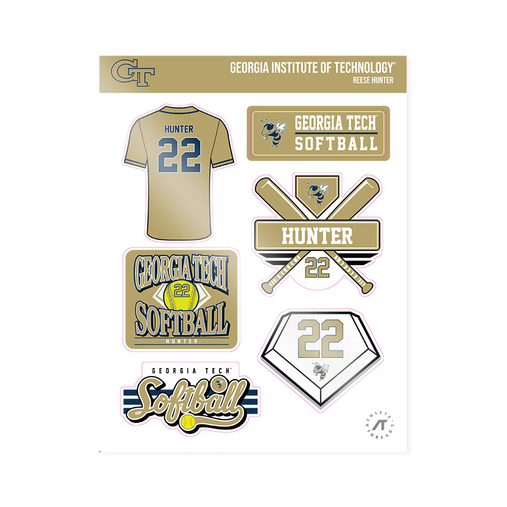 Georgia Tech - NCAA Softball : Reese Hunter - Sticker Sheet-0