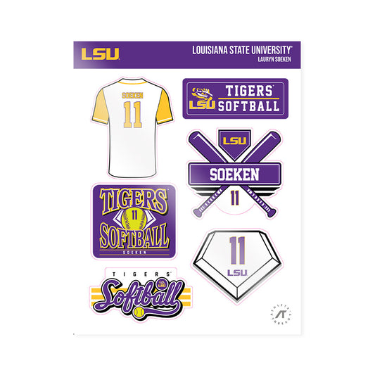 LSU - NCAA Softball : Lauryn Soeken - Sticker Sheet-0
