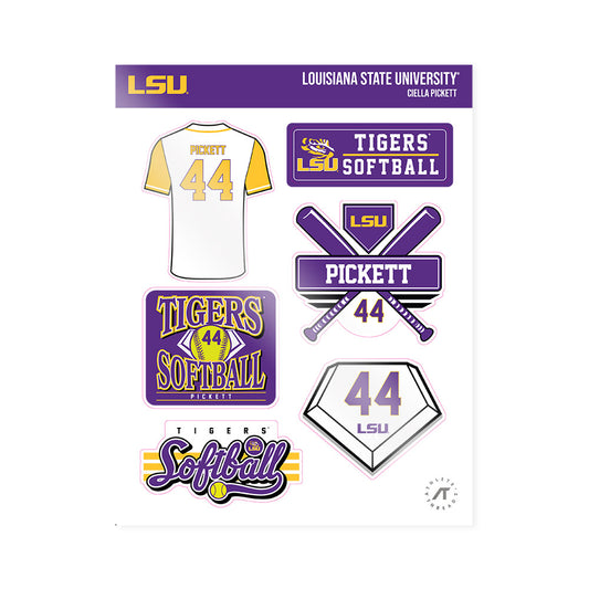 LSU - NCAA Softball : Ciella Pickett - Sticker Sheet-0