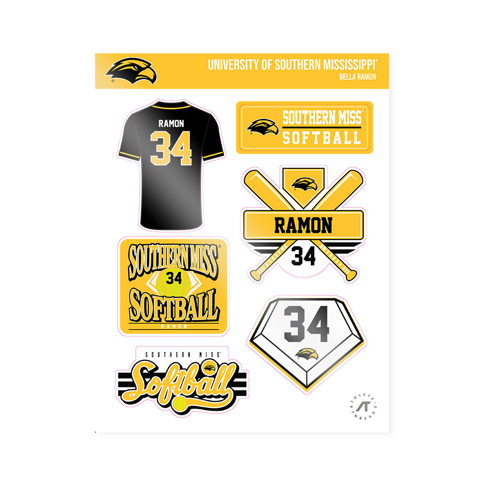 Southern Miss - NCAA Softball : Bella Ramon - Sticker Sheet-0