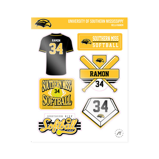 Southern Miss - NCAA Softball : Bella Ramon - Sticker Sheet-0