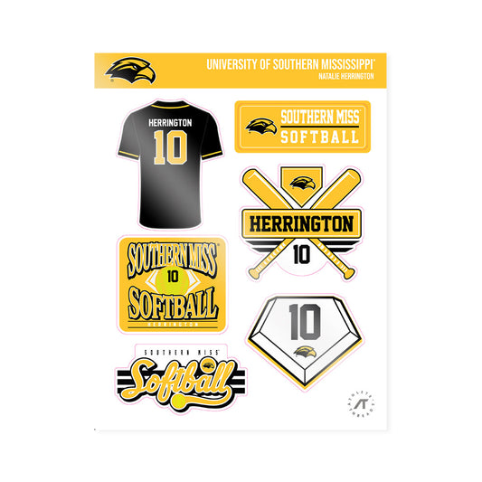 Southern Miss - NCAA Softball : Natalie Herrington - Sticker Sheet-0