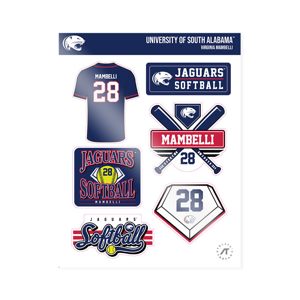 South Alabama - NCAA Softball : Virginia Mambelli - Sticker Sheet-0
