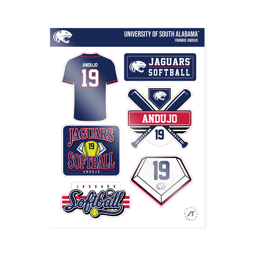 South Alabama - NCAA Softball : Frankie Andujo - Sticker Sheet-0
