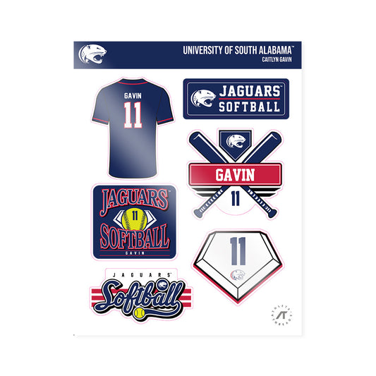 South Alabama - NCAA Softball : Caitlyn Gavin - Sticker Sheet-0