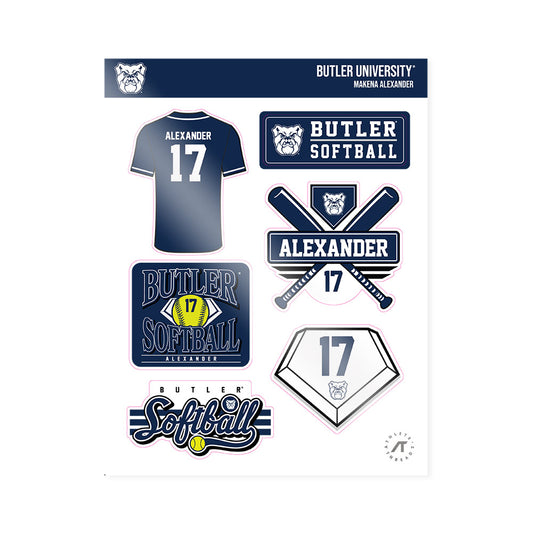 BU - NCAA Softball : Makena Alexander - Sticker Sheet-0