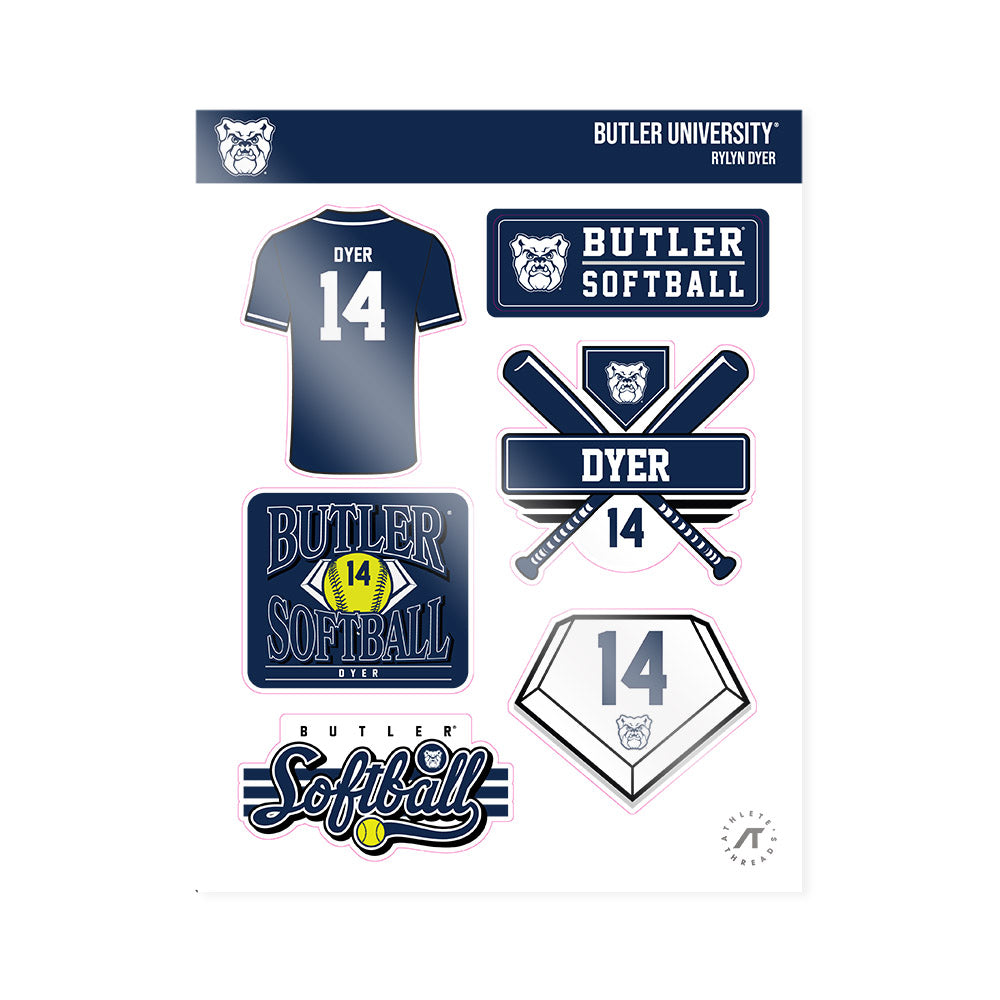 BU - NCAA Softball : Rylyn Dyer - Sticker Sheet-0