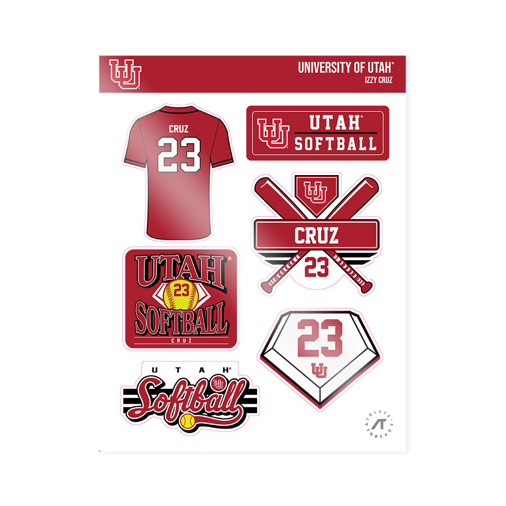 Utah - NCAA Softball : Izzy Cruz - Sticker Sheet-0