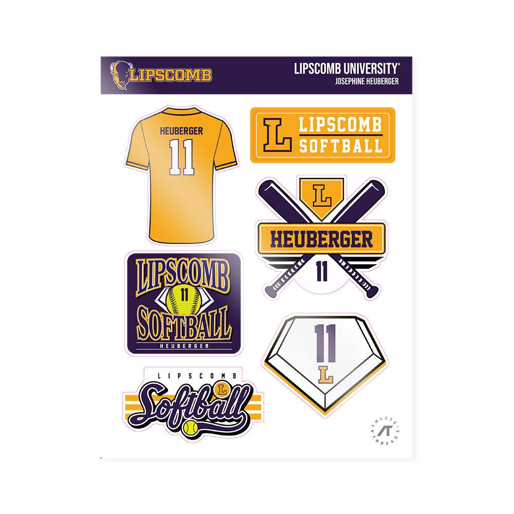 Lipscomb - NCAA Softball : Josephine Heuberger - Sticker Sheet-0