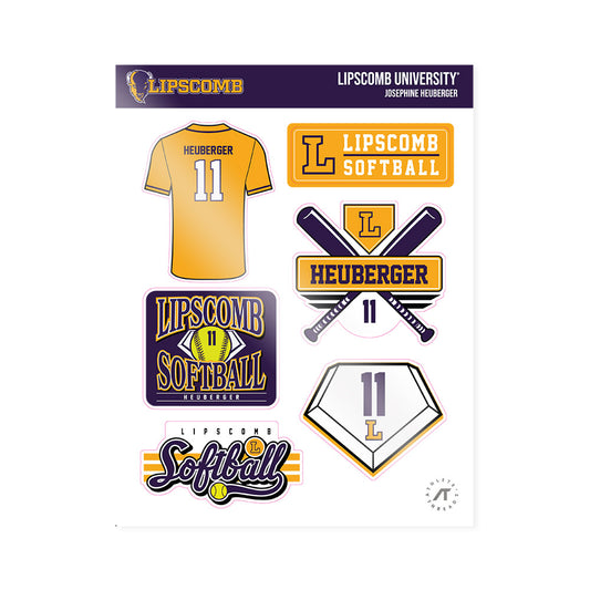 Lipscomb - NCAA Softball : Josephine Heuberger - Sticker Sheet-0